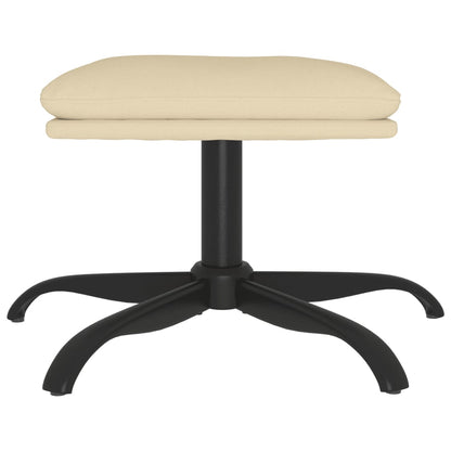 Poggiapiedi Crema 60x60x36 cm in Tessuto