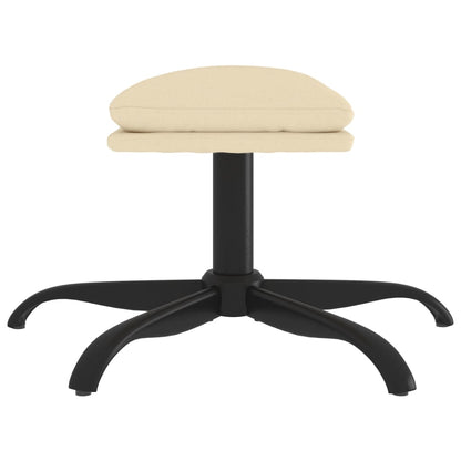 Poggiapiedi Crema 60x60x36 cm in Tessuto