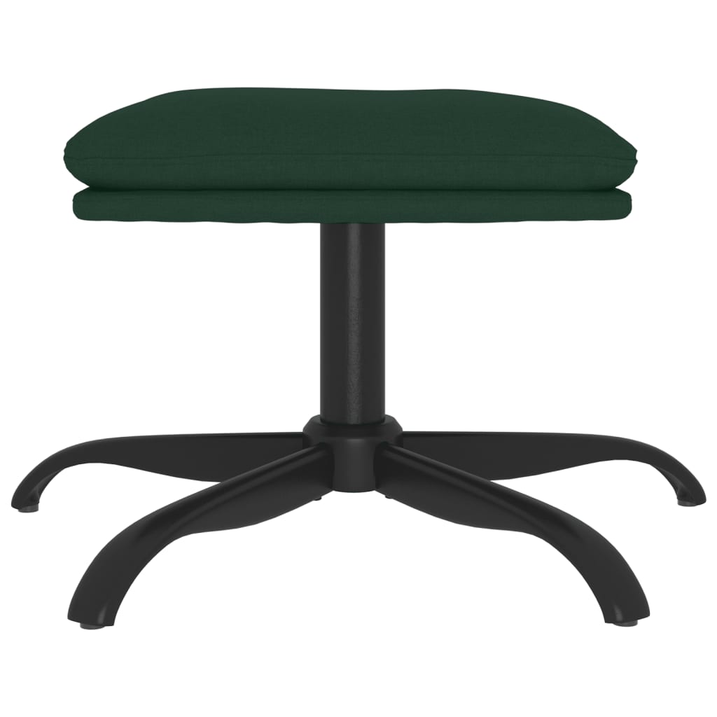 Poggiapiedi Verde Scuro 60x60x36 cm in Tessuto