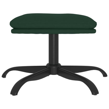Poggiapiedi Verde Scuro 60x60x36 cm in Tessuto