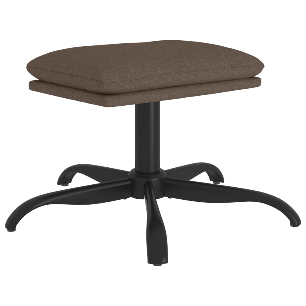 Poggiapiedi Tortora 60x60x36 cm in Tessuto