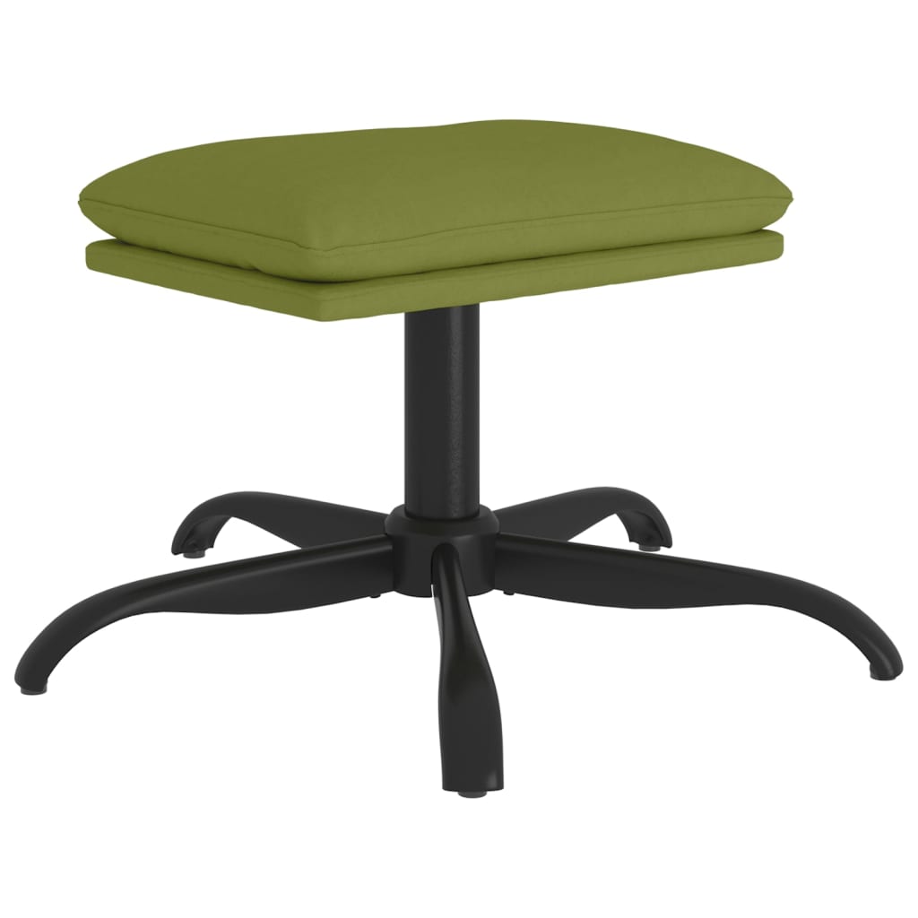 Poggiapiedi Verde Chiaro 60x60x36 cm in Velluto