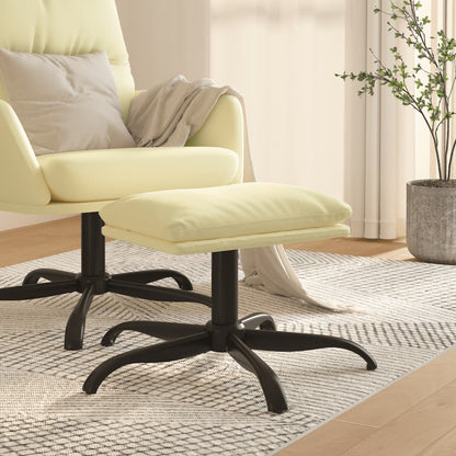 Poggiapiedi Crema 60x60x36 cm in Similpelle