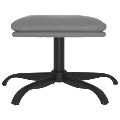 Poggiapiedi Grigio Antracite 60x60x36 cm in Similpelle