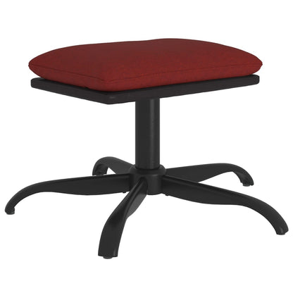 Poggiapiedi Rosso Vino 60x60x36 cm in Tessuto e Similpelle