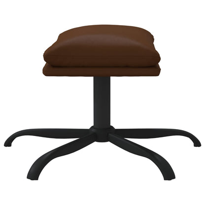 Poggiapiedi Marrone 45x29,5x36 cm in Similpelle Lucida