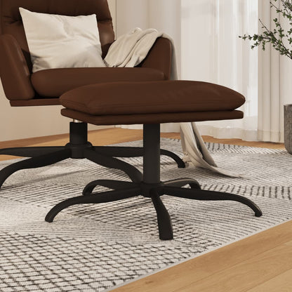 Poggiapiedi Marrone 45x29,5x36 cm in Similpelle Lucida