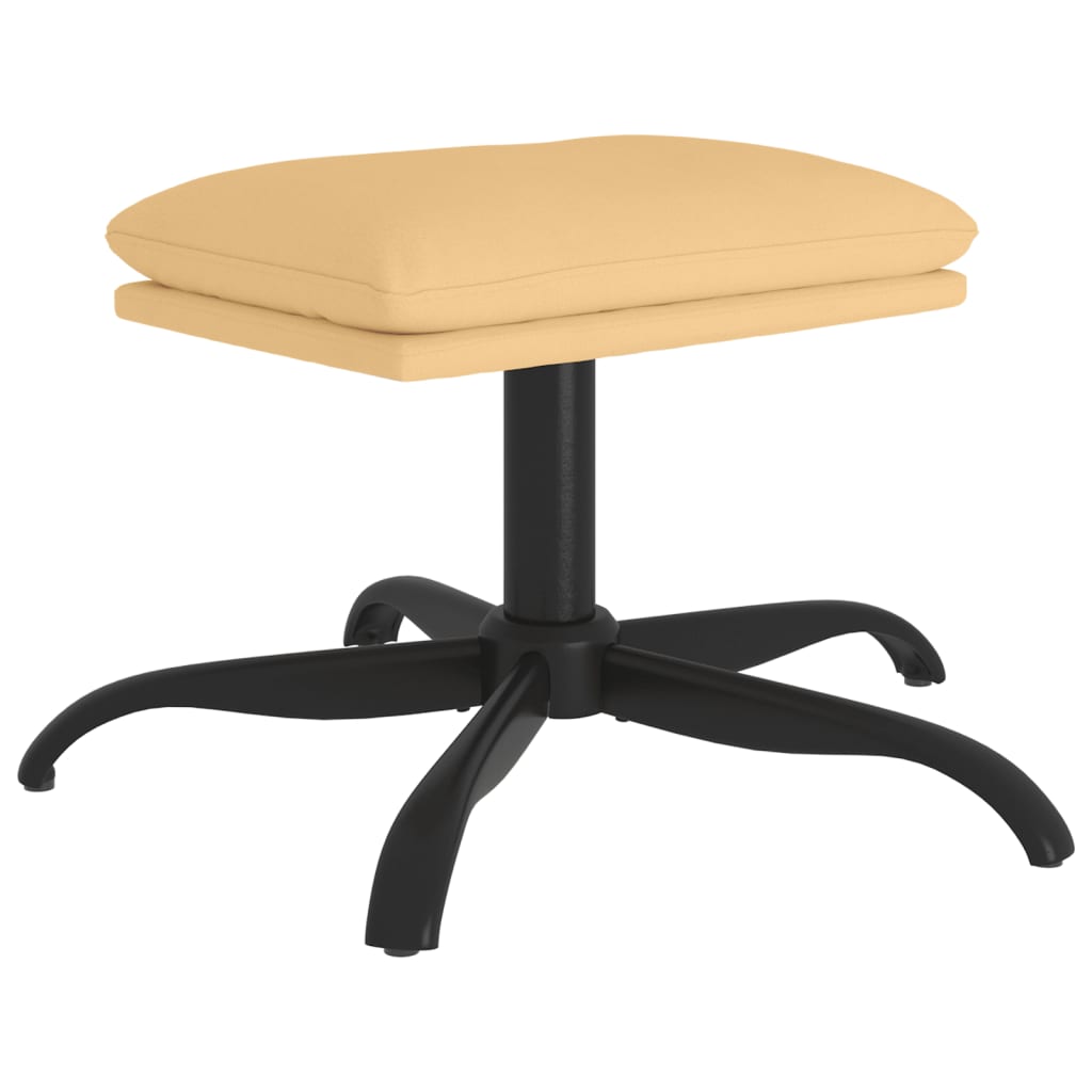 Sgabello Crema 60x60x36 cm in Microfibra