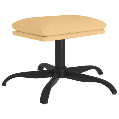 Sgabello Crema 60x60x36 cm in Microfibra