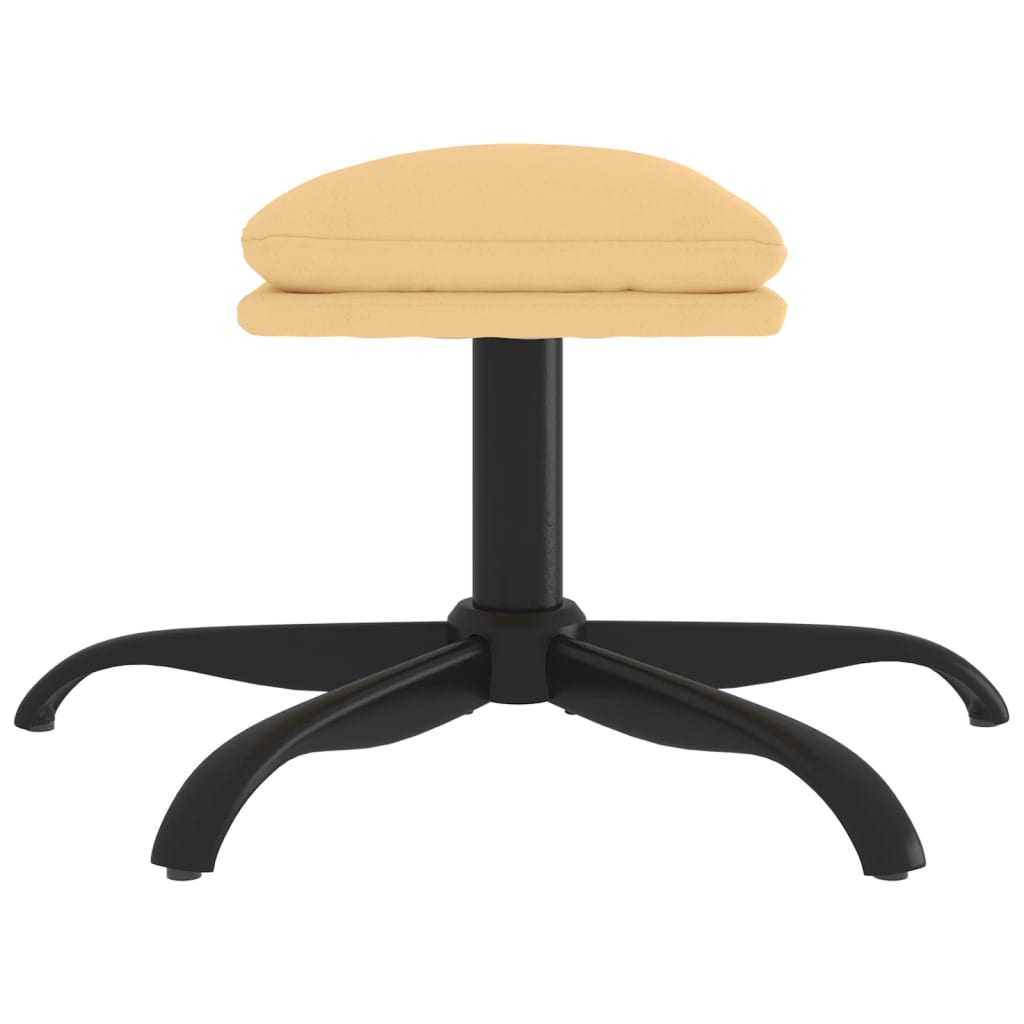 Sgabello Crema 60x60x36 cm in Microfibra