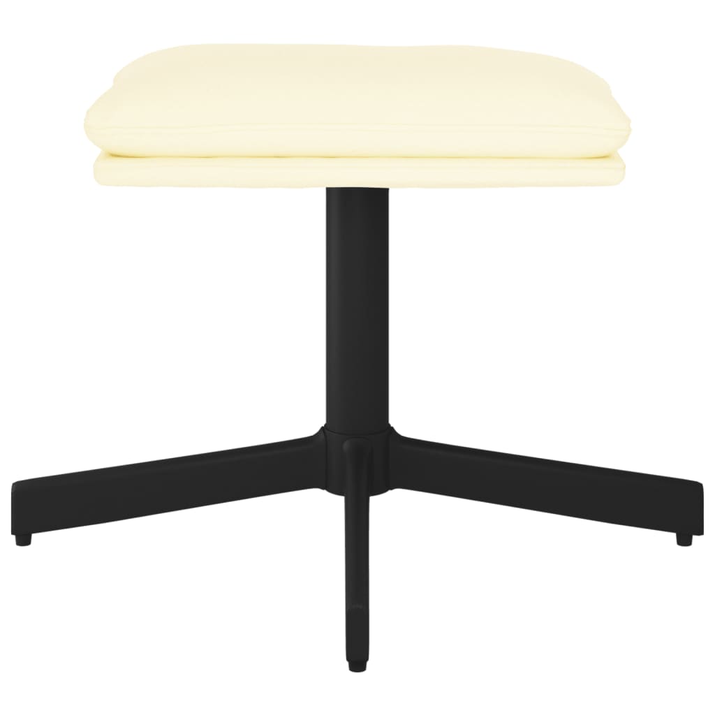Poggiapiedi Crema 60x60x36 cm in Similpelle