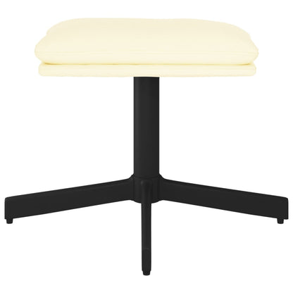 Poggiapiedi Crema 60x60x36 cm in Similpelle