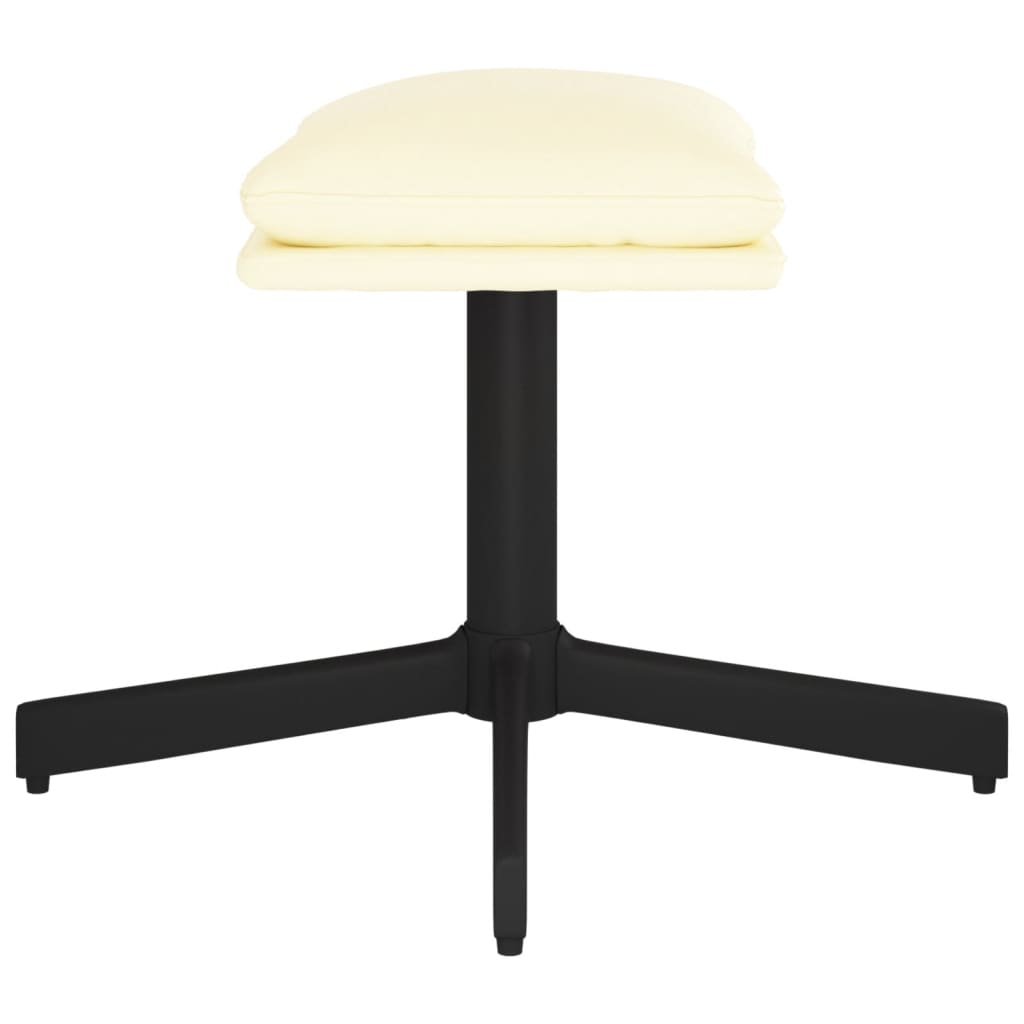 Poggiapiedi Crema 60x60x36 cm in Similpelle