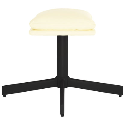 Poggiapiedi Crema 60x60x36 cm in Similpelle