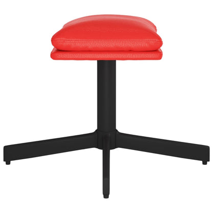 Poggiapiedi Rosso 60x60x36 cm in Similpelle