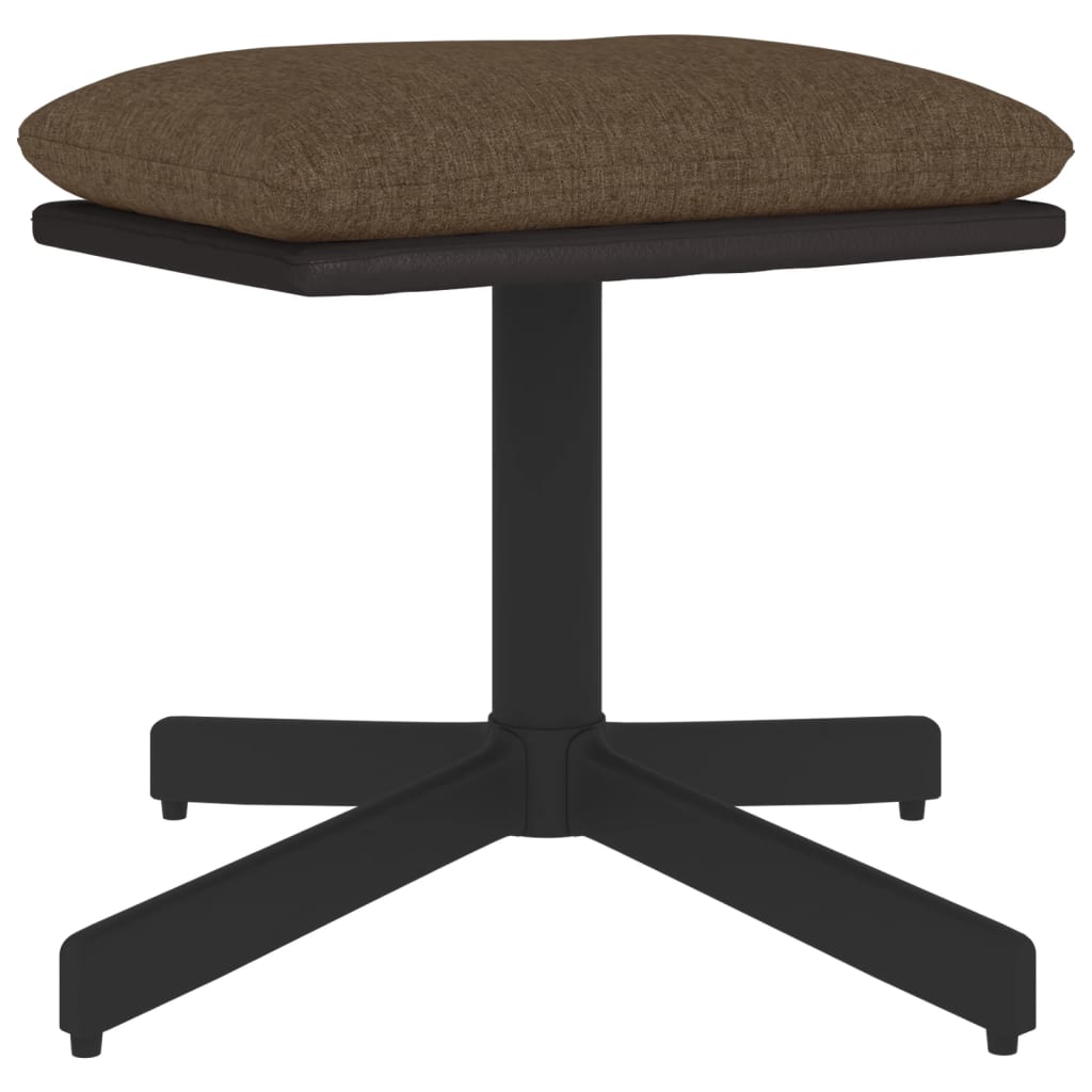 Poggiapiedi Marrone 60x60x36 cm in Tessuto e Similpelle