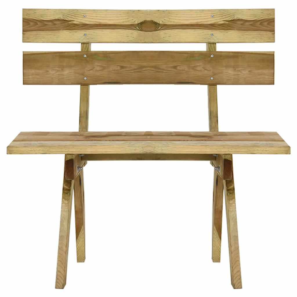 Panchina da Giardino 110 cm in Legno di Pino Impregnato