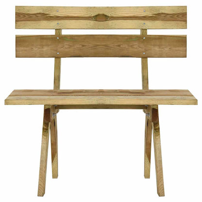 Panchina da Giardino 110 cm in Legno di Pino Impregnato