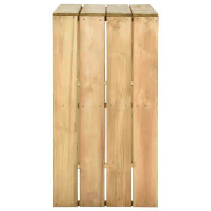 Tavolo da Bar 100x60x110 cm in Legno di Pino Impregnato