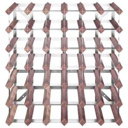 Portabottiglie per 42 Bottiglie Legno Massello di Pino Marrone