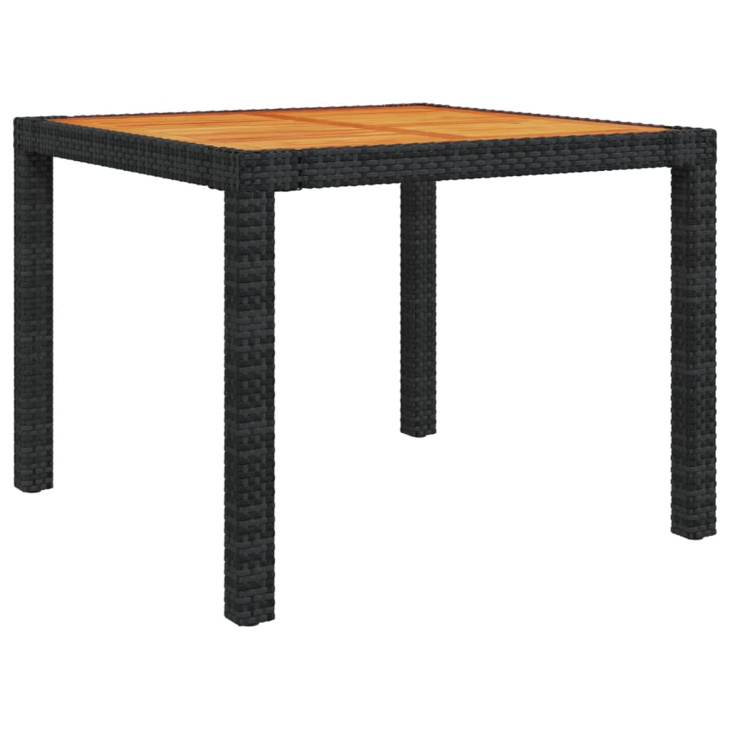 Set Mobili da Giardino 3 pz con Cuscini in Polyrattan Nero