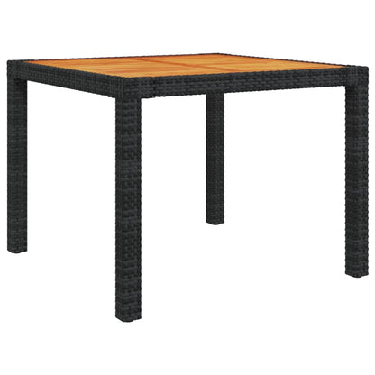 Set Mobili da Giardino 3 pz con Cuscini in Polyrattan Nero
