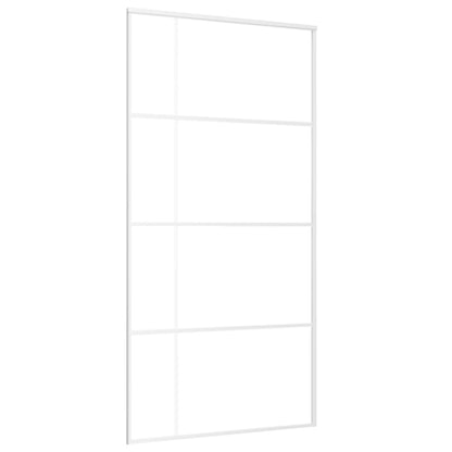 Porta Scorrevole in Vetro ESG e Alluminio 102,5x205 cm Bianca