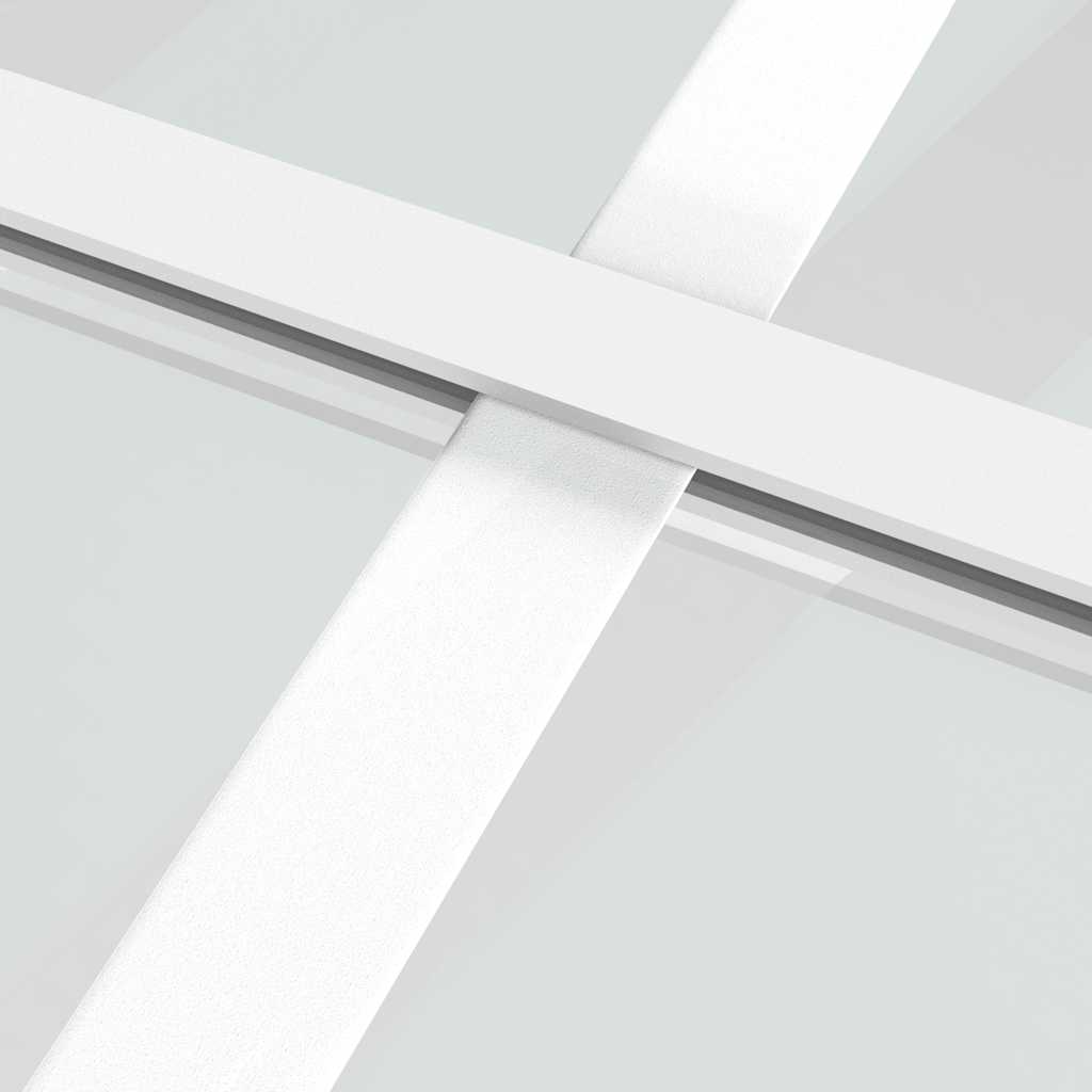 Porta Scorrevole in Vetro ESG e Alluminio 102,5x205 cm Bianca
