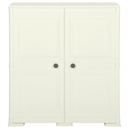 Armadietto in Plastica 79x43x85,5 cm Effetto Legno Vaniglia
