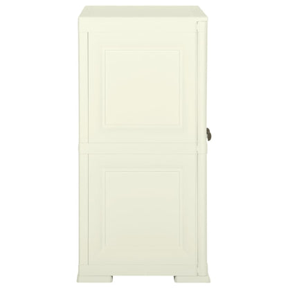 Armadietto in Plastica 79x43x85,5 cm Effetto Legno Vaniglia