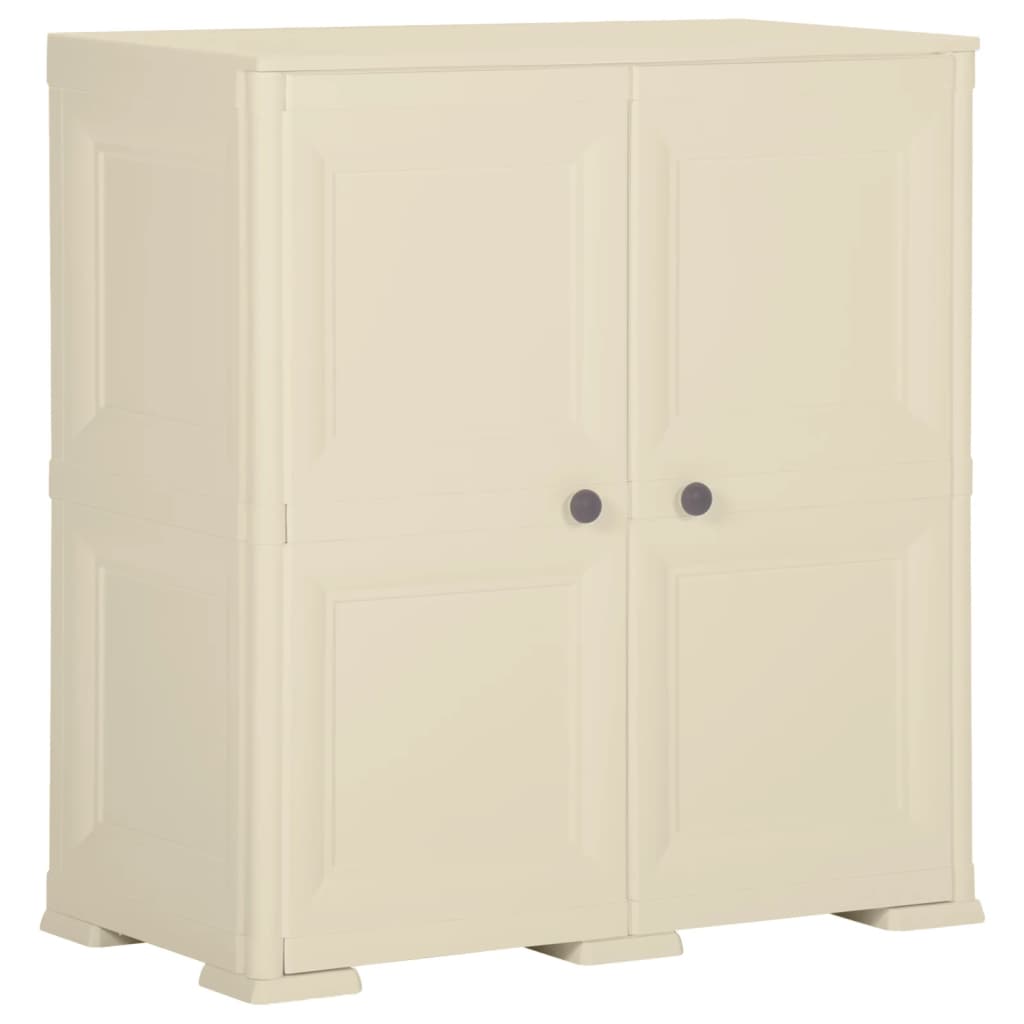 Armadietto in Plastica 79x43x85,5cm Effetto Legno Bianco Angora