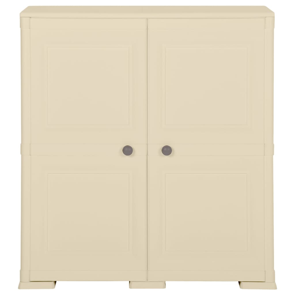 Armadietto in Plastica 79x43x85,5cm Effetto Legno Bianco Angora