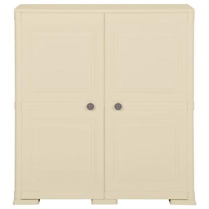 Armadietto in Plastica 79x43x85,5cm Effetto Legno Bianco Angora