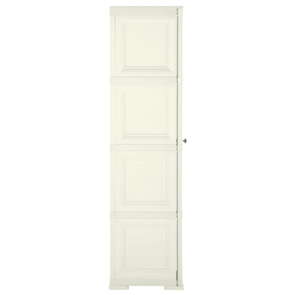 Armadietto in Plastica 40x43x164 cm Effetto Legno Vaniglia