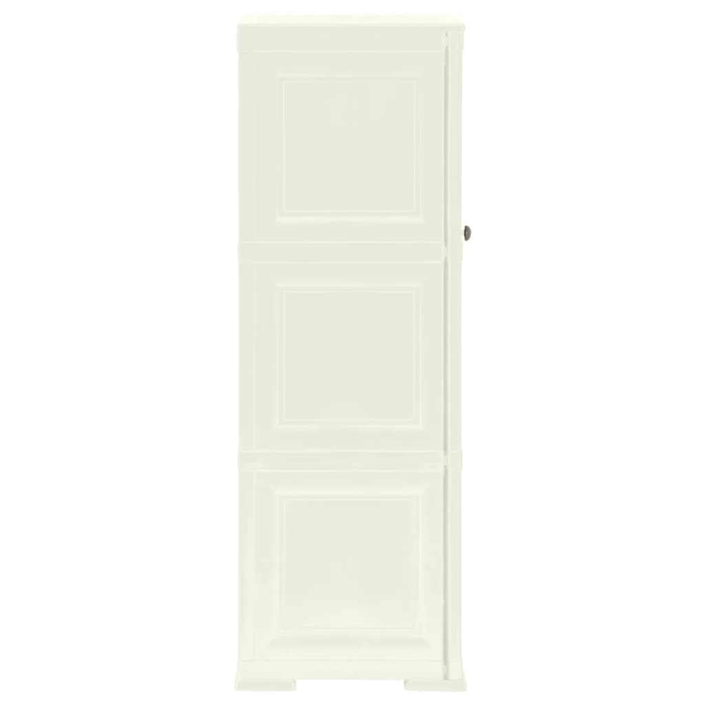 Armadietto in Plastica 40x43x125 cm Effetto Legno Vaniglia
