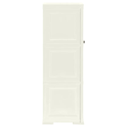 Armadietto in Plastica 40x43x125 cm Effetto Legno Vaniglia