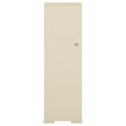 Armadietto in Plastica 40x43x125 cm Effetto Legno Bianco Angora