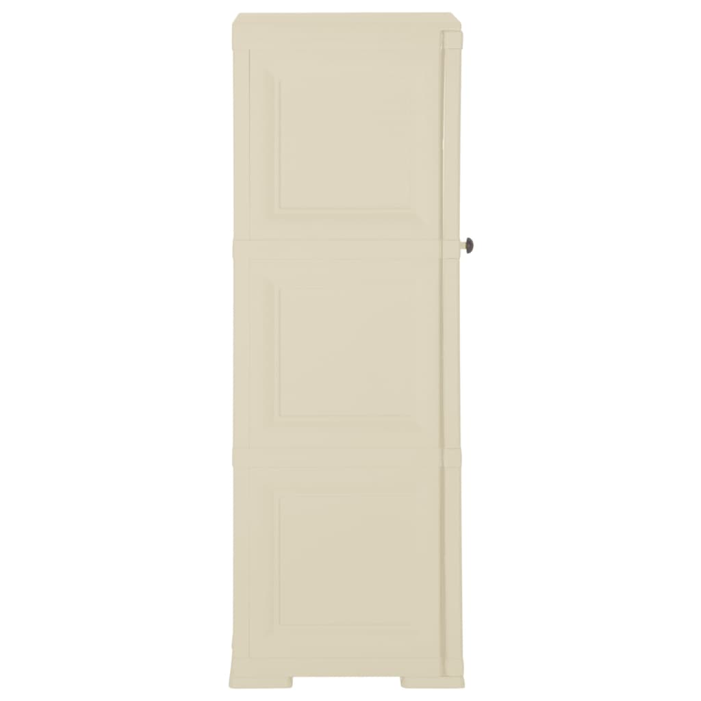Armadietto in Plastica 40x43x125 cm Effetto Legno Bianco Angora