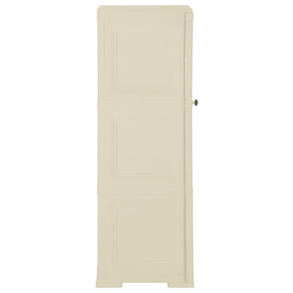 Armadietto in Plastica 40x43x125 cm Effetto Legno Bianco Angora