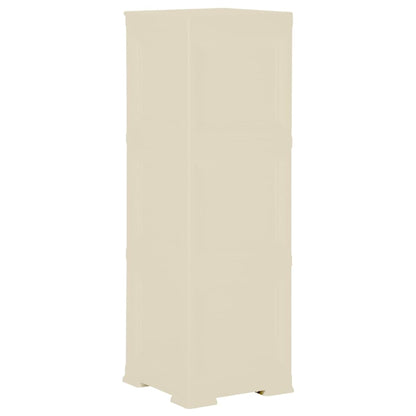 Armadietto in Plastica 40x43x125 cm Effetto Legno Bianco Angora