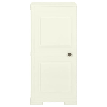 Armadietto in Plastica 40x43x85,5 cm Effetto Legno Vaniglia