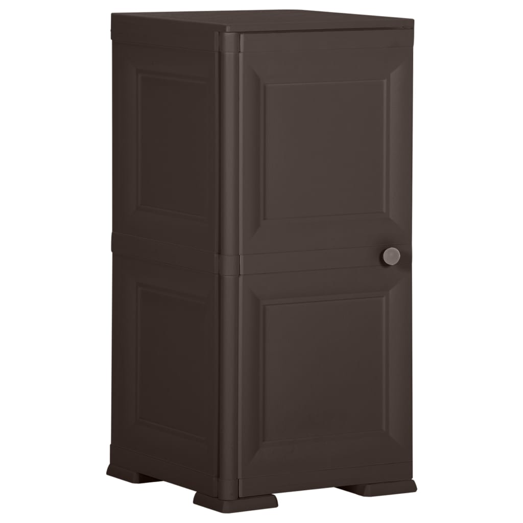 Armadietto in Plastica 40x43x85,5 cm Effetto Legno Marrone