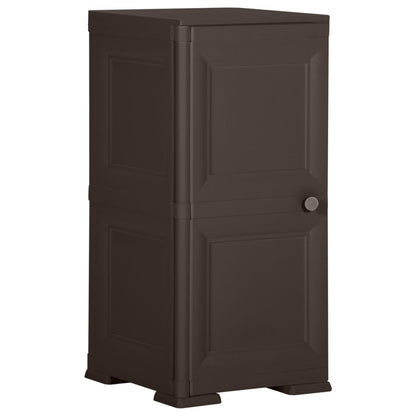 Armadietto in Plastica 40x43x85,5 cm Effetto Legno Marrone