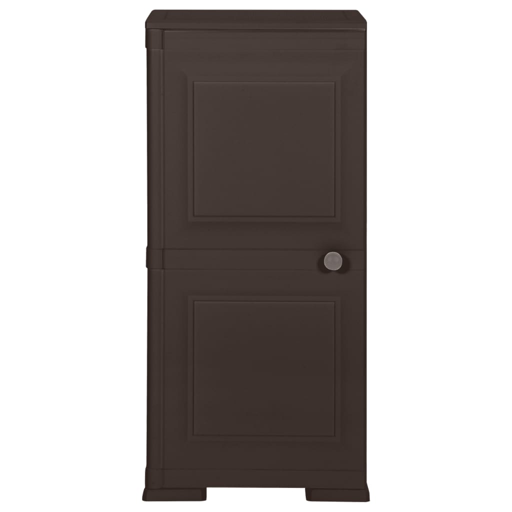 Armadietto in Plastica 40x43x85,5 cm Effetto Legno Marrone