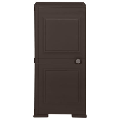 Armadietto in Plastica 40x43x85,5 cm Effetto Legno Marrone
