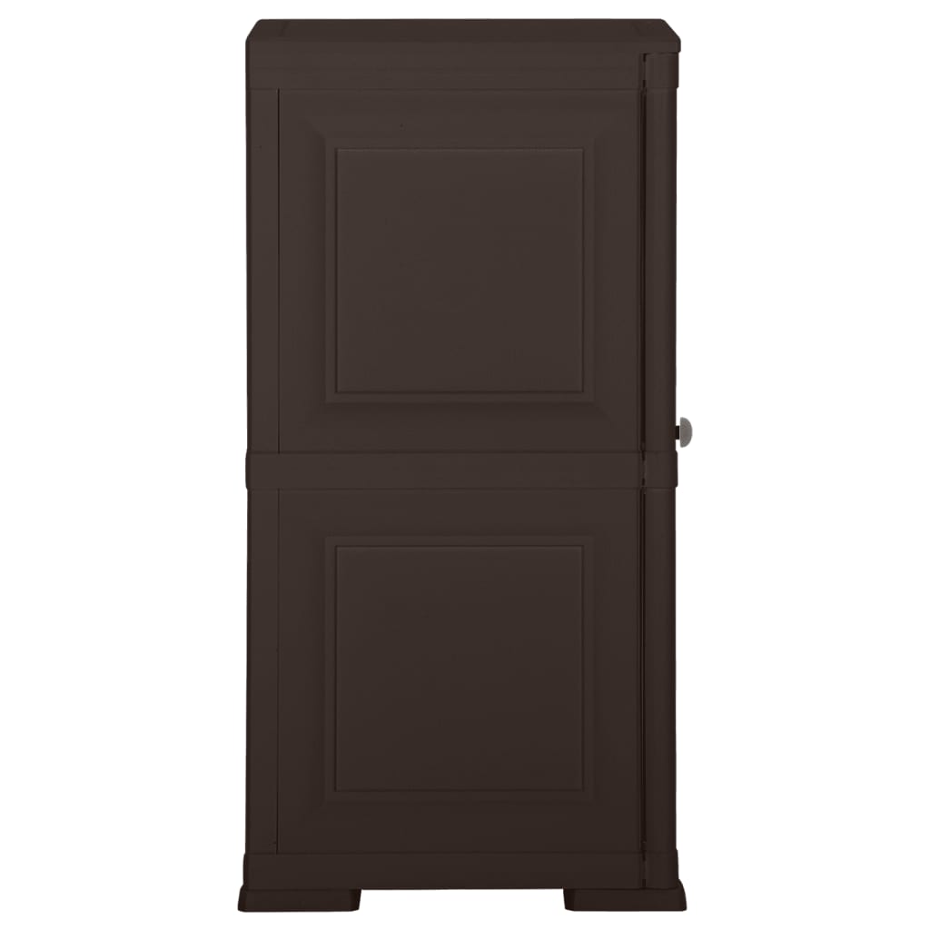Armadietto in Plastica 40x43x85,5 cm Effetto Legno Marrone
