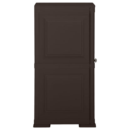 Armadietto in Plastica 40x43x85,5 cm Effetto Legno Marrone