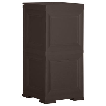 Armadietto in Plastica 40x43x85,5 cm Effetto Legno Marrone
