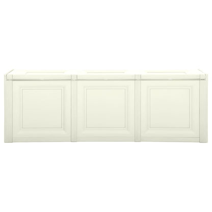 Baule per Cuscini Crema 125x40x42 cm 130 L
