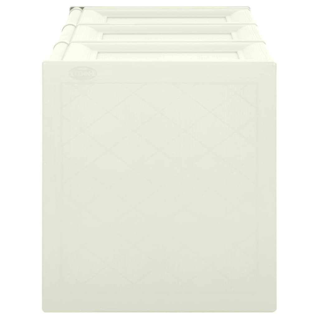 Baule per Cuscini Crema 125x40x42 cm 130 L